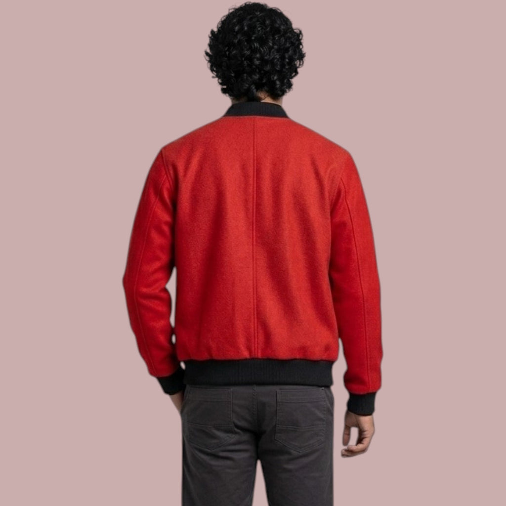 Dandadan Jiji Inspired Red Bomber Jacket – Anime Streetwear Edition
