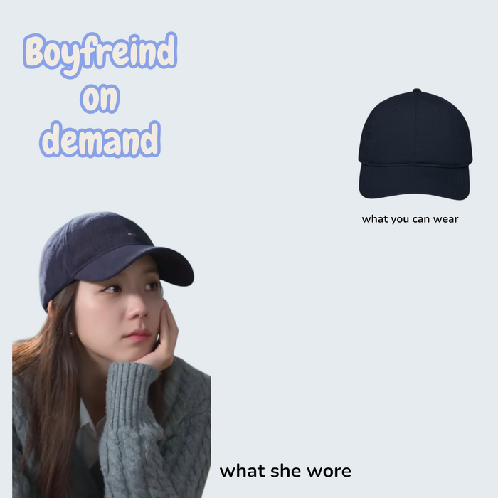 Navy Corduroy Classic Baseball Cap | Seo Mi-rae