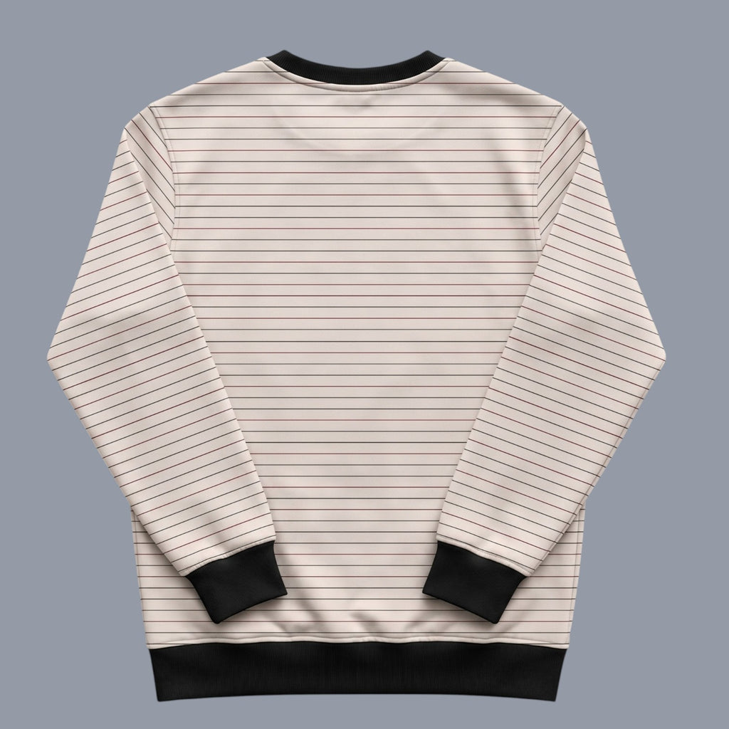 Stripe & Zip Collared Premium Sweatshirt