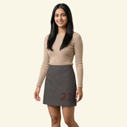 Classic Monochromatic Plaid Skirt