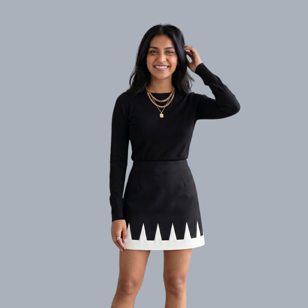 Double Layer Pleated Mini Skirt