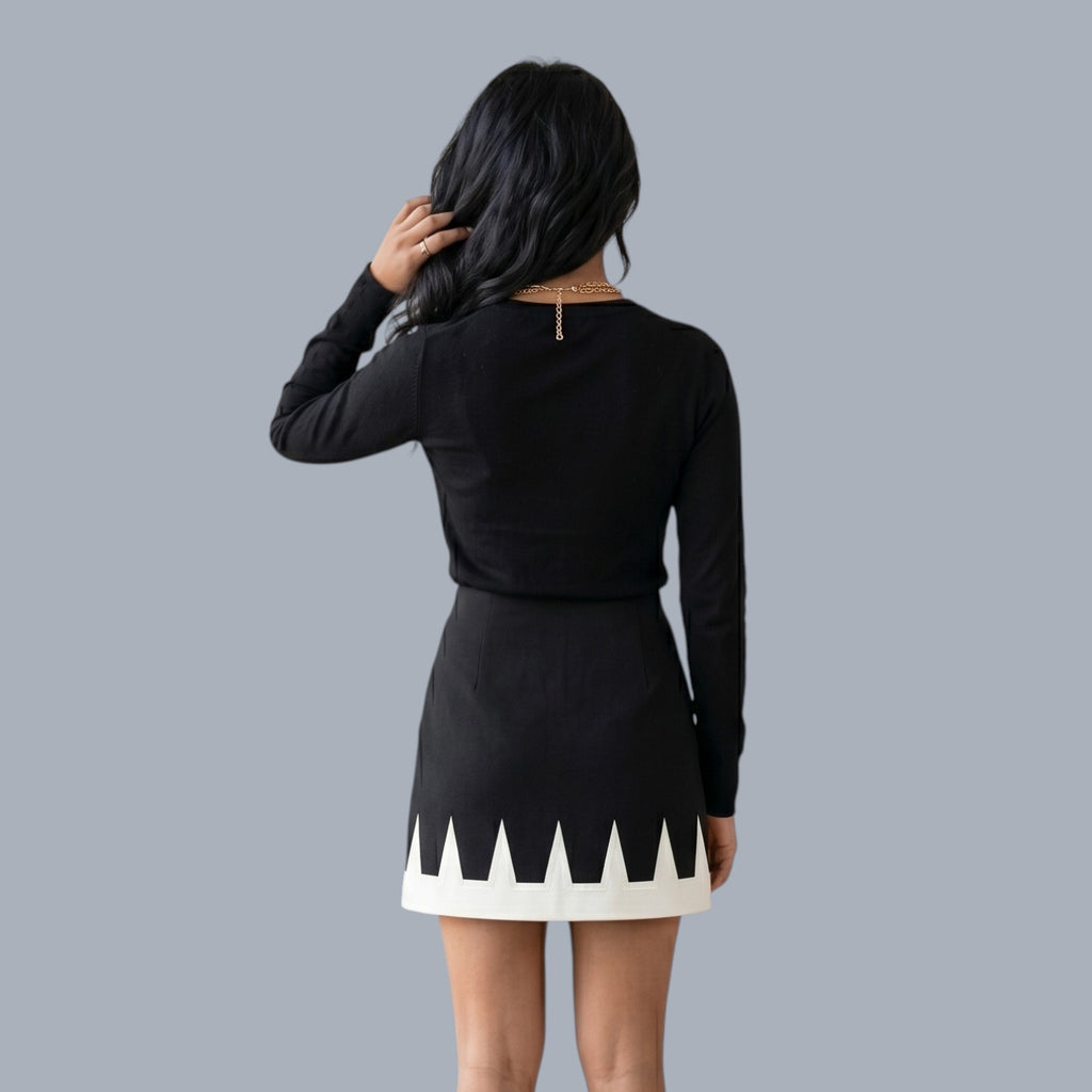 Double Layer Pleated Mini Skirt