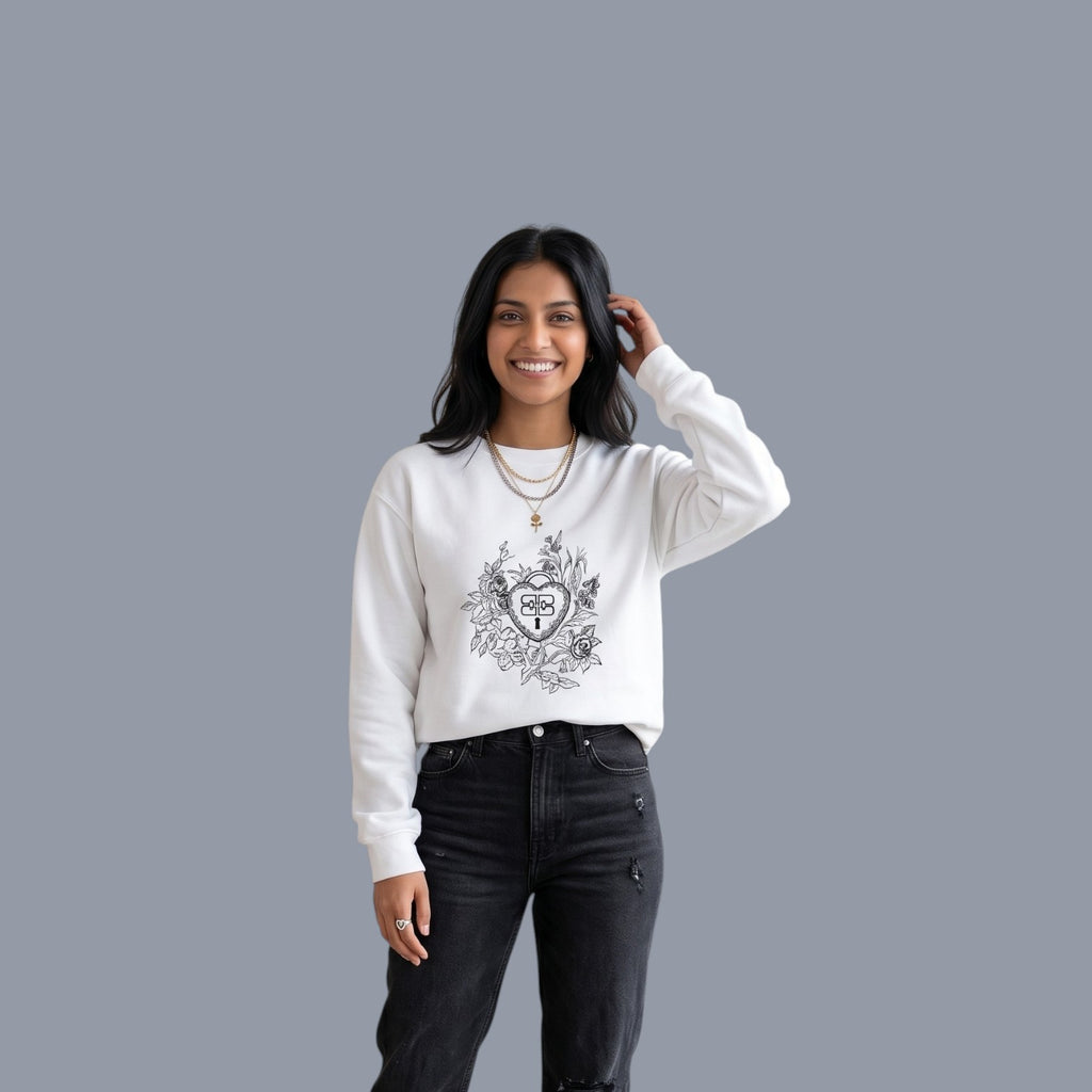 Heart Lock Floral Sweatshirt