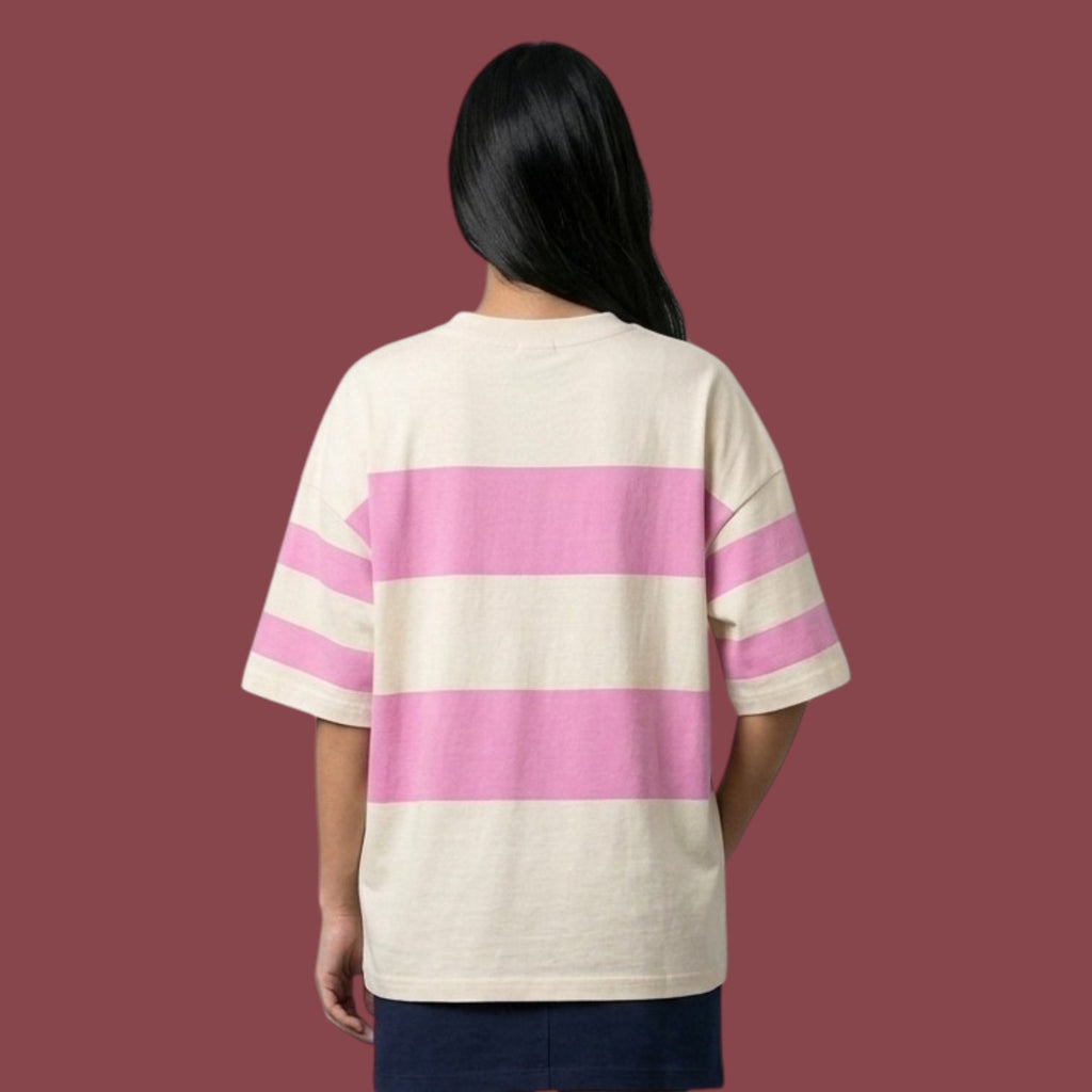 Pastel Stripe Oversized Tee