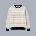 Fine Stripe Crew Neck Long Sleeve Tee