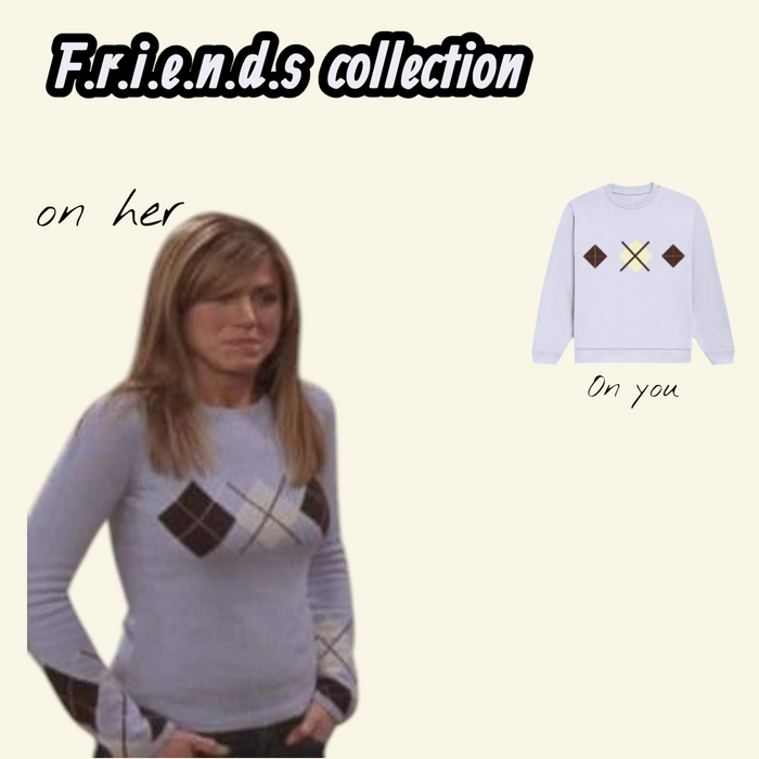  Argyle Vibes Lavender Sweatshirt | Rachel green
