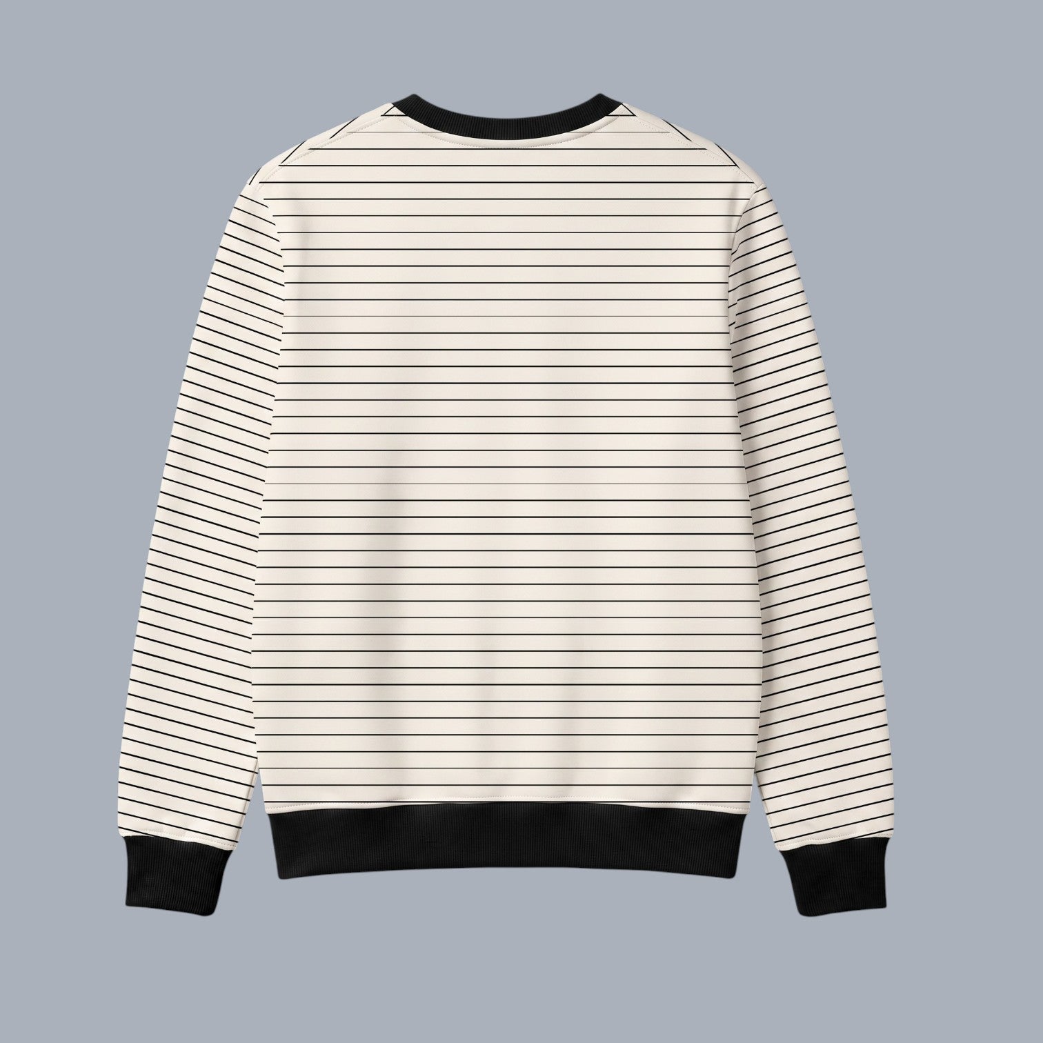 Fine Stripe Crew Neck Long Sleeve Tee