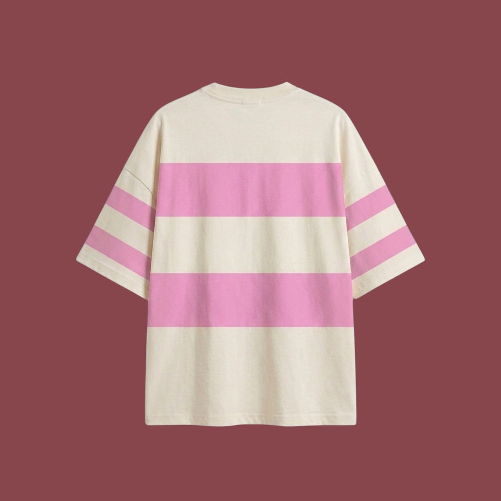 Pastel Stripe Oversized Tee